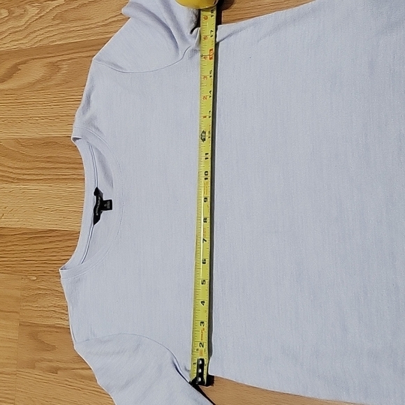 Banana Republic Blue Asymmetrical Knit Blouse small - Picture 7 of 11